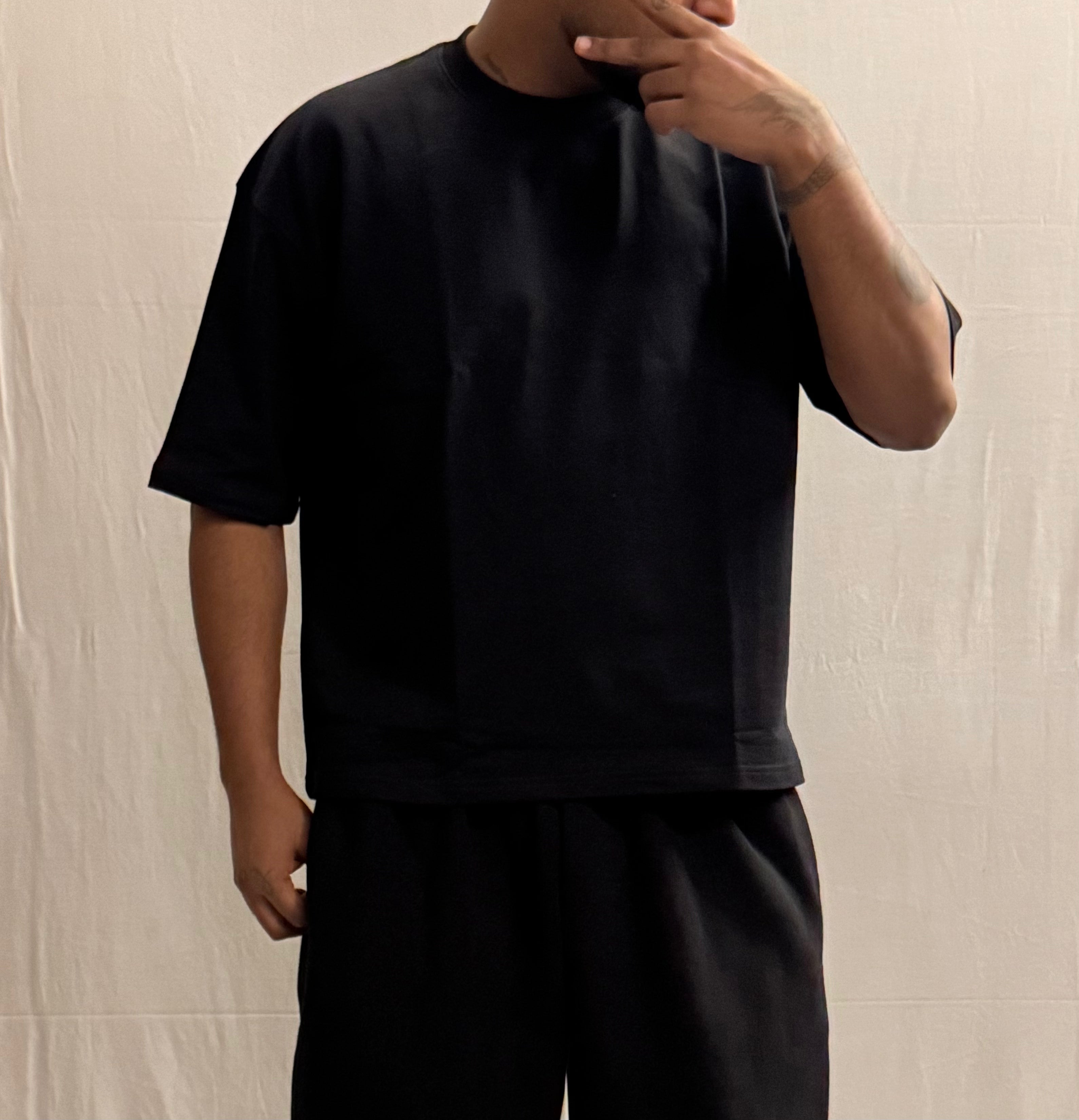 SIGNATURE BLANK T-SHIRT - BLACK