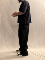 COZY STRAIGHT LEG SWEATS - BLACK