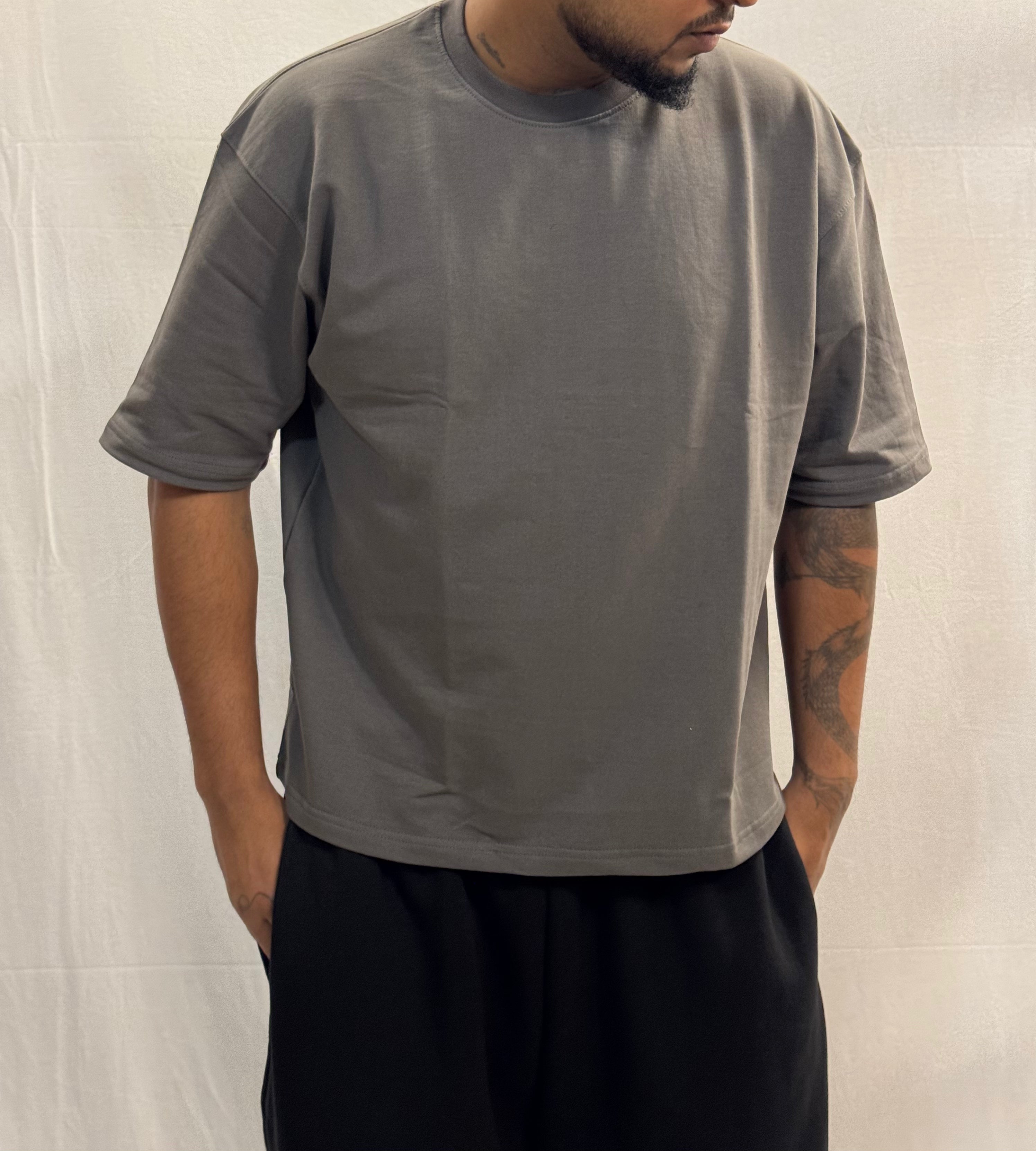 SIGNATURE BLANK T-SHIRT - GREY