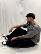 GREY TEE & BLACK SWEAT