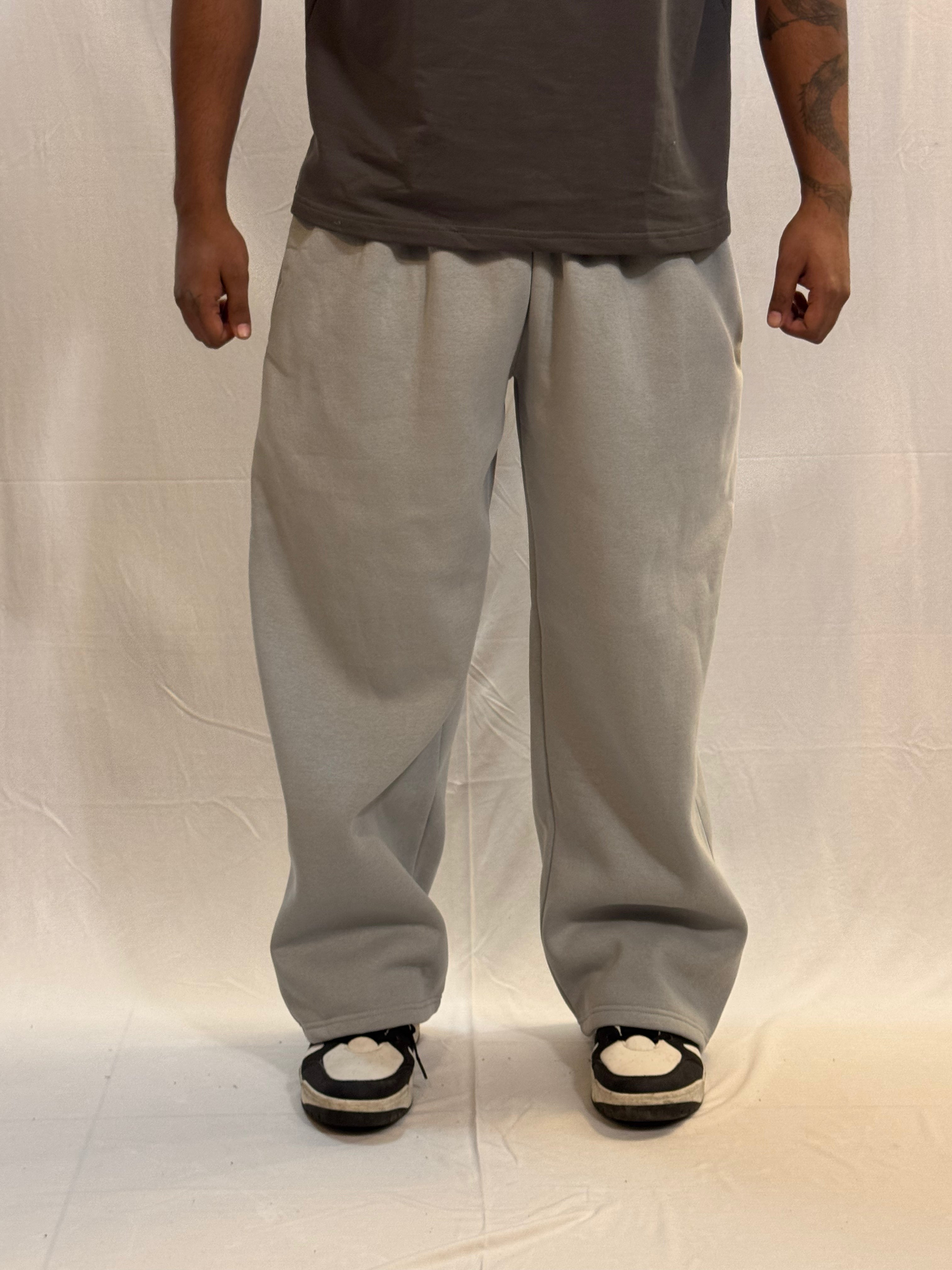 COZY STRAIGHT LEG SWEATS - GREY