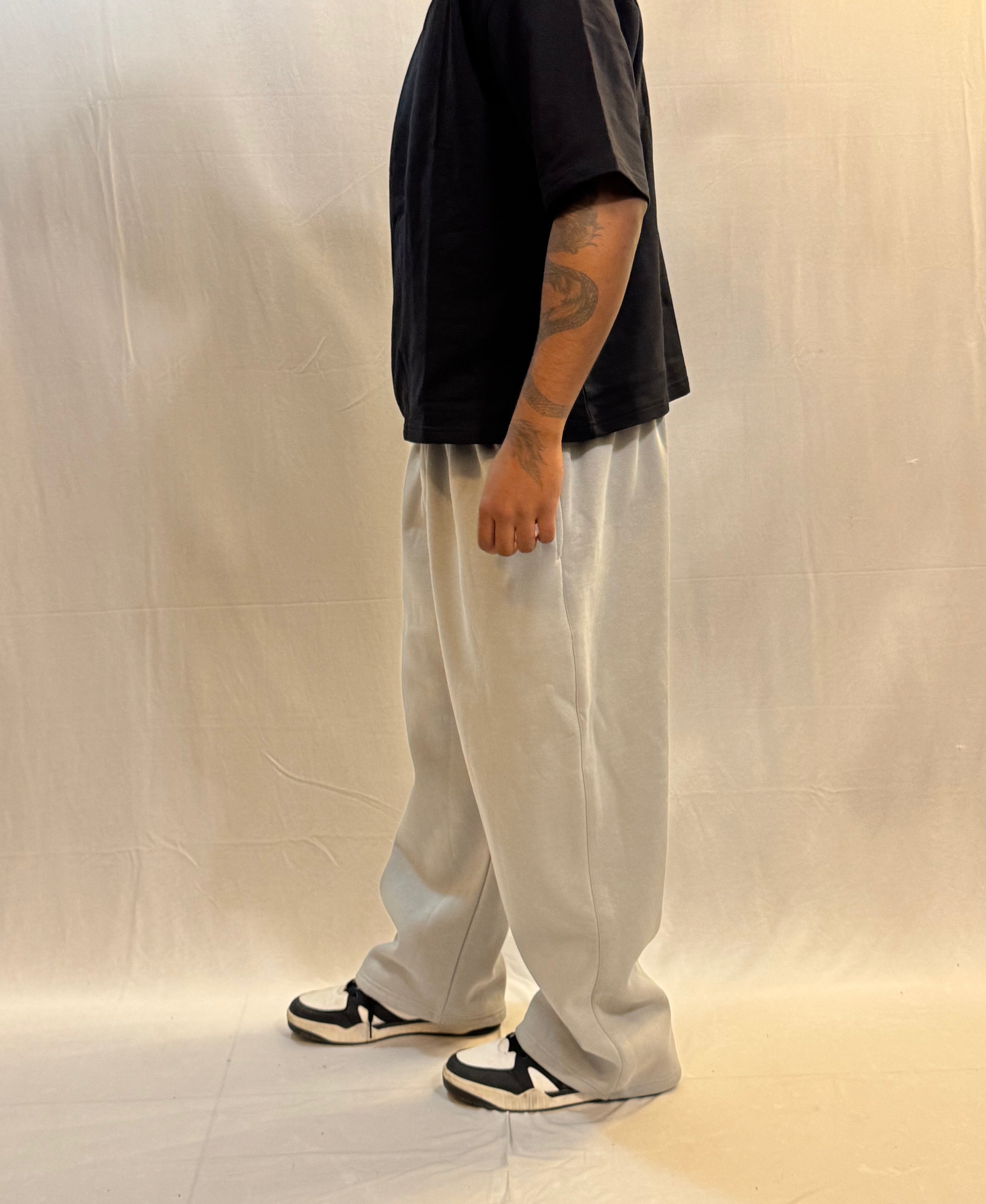 COZY STRAIGHT LEG SWEATS - GREY