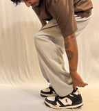 BROWN TEE & GREY SWEAT
